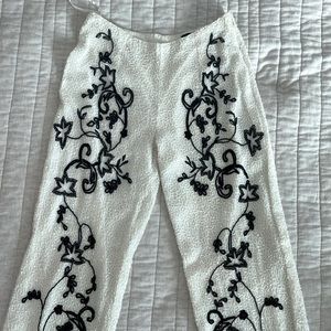 Emma Black y2k embellished and embroidered pants